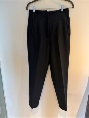Zara Black High-Waist Tailored Trousers